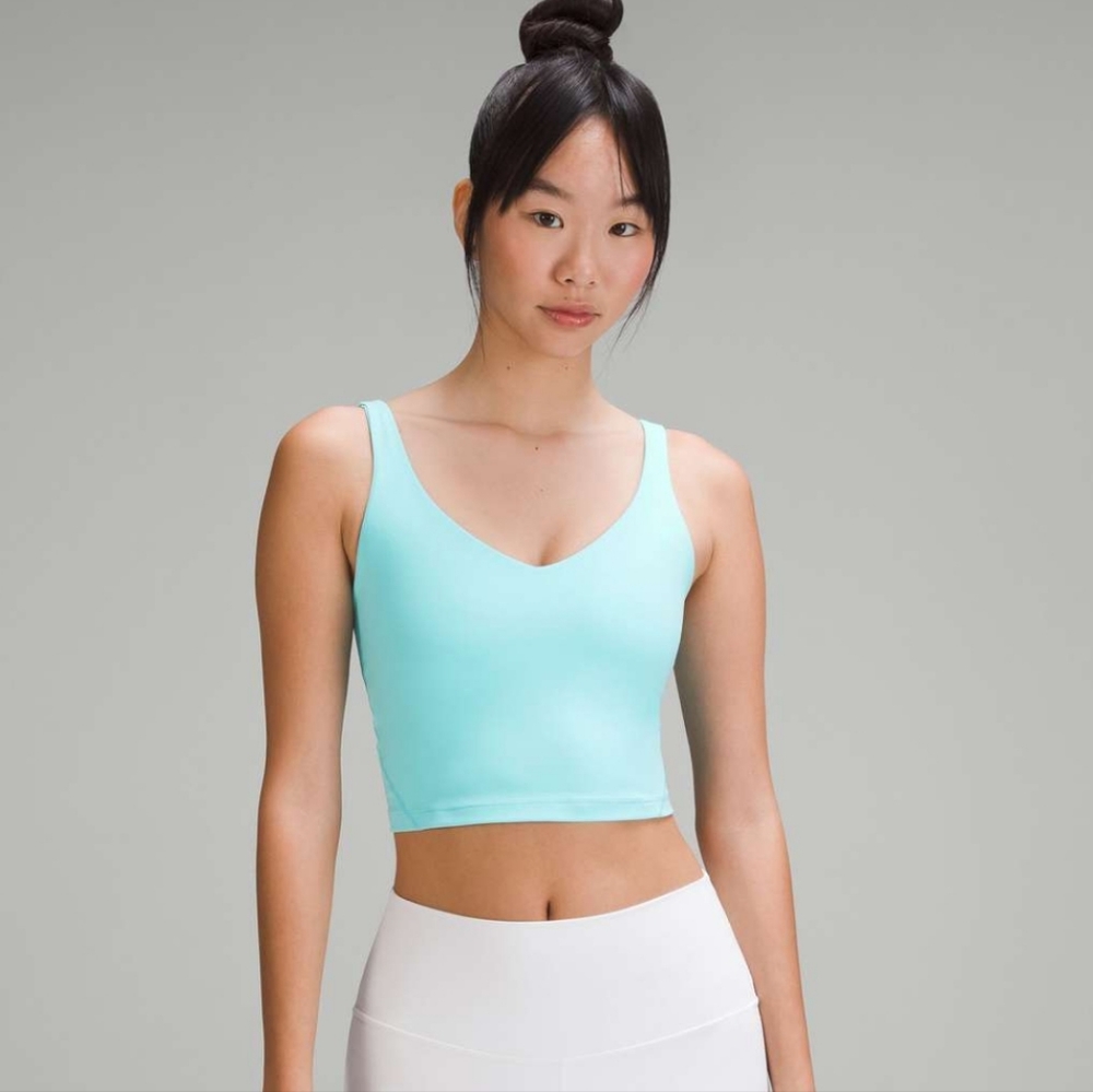 Lululemon align tank top crop cyan blue size 6